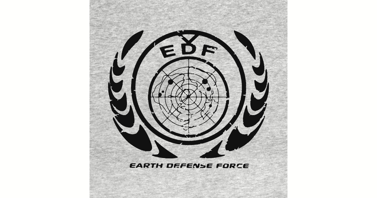 Earth Defense Force Logo - Black - Edf - Posters and Art Prints | TeePublic